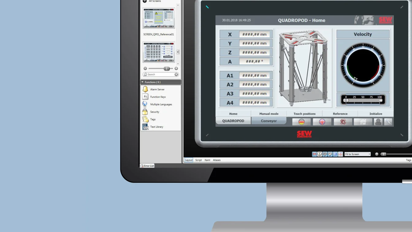 Software di ingegneria HMIBuilder.PRO SEW-Eurodrive