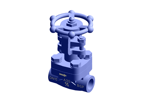 A3SS Bellows Sealed Stop Valve 1" Socket Weld Forged steel Spirax Sarco