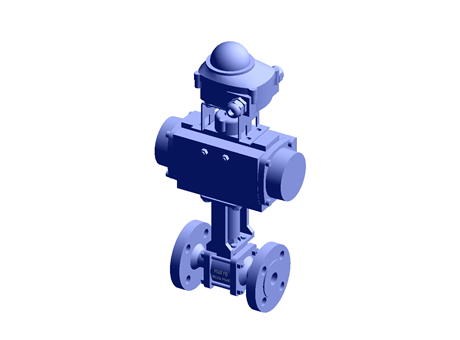 Automated M10Hi ISO Reduced Bore Ball Valve DN50 PN40 with BVL499X and BVA335S12 and MV14 Spirax Sarco