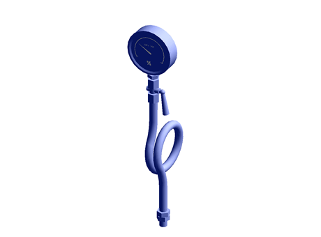 Pressure Gauge with Ring Syphon and Cock 4" 1.6 Bar 3/8" BSP Stainless Steel Spirax Sarco