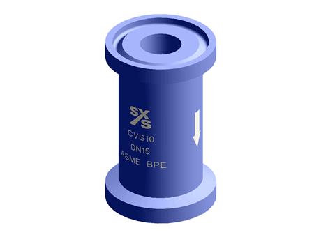 CVS10-1M Sanitary Check Valve with Metal Seat 1" Tri-Clamp DIN 3267-2 Stainless Steel with Surface Finish ASME BPE SFV1 Spirax Sarco