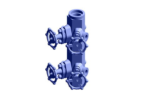 MSC04 Manifold DN40 Socket Weld In/Out Main Carbon Steel with 1/2" SW Tracer (Lower) Spirax Sarco