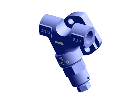 PC20 Pipeline Connector with Integral Strainer 1/2" Socket Weld Austenitic Stainless Steel (with Blowdown Valve) Spirax Sarco