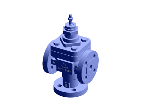 QL63D - Standard Bonnet Three-port Control Valve DN65 PN40 Carbon Steel Spirax Sarco